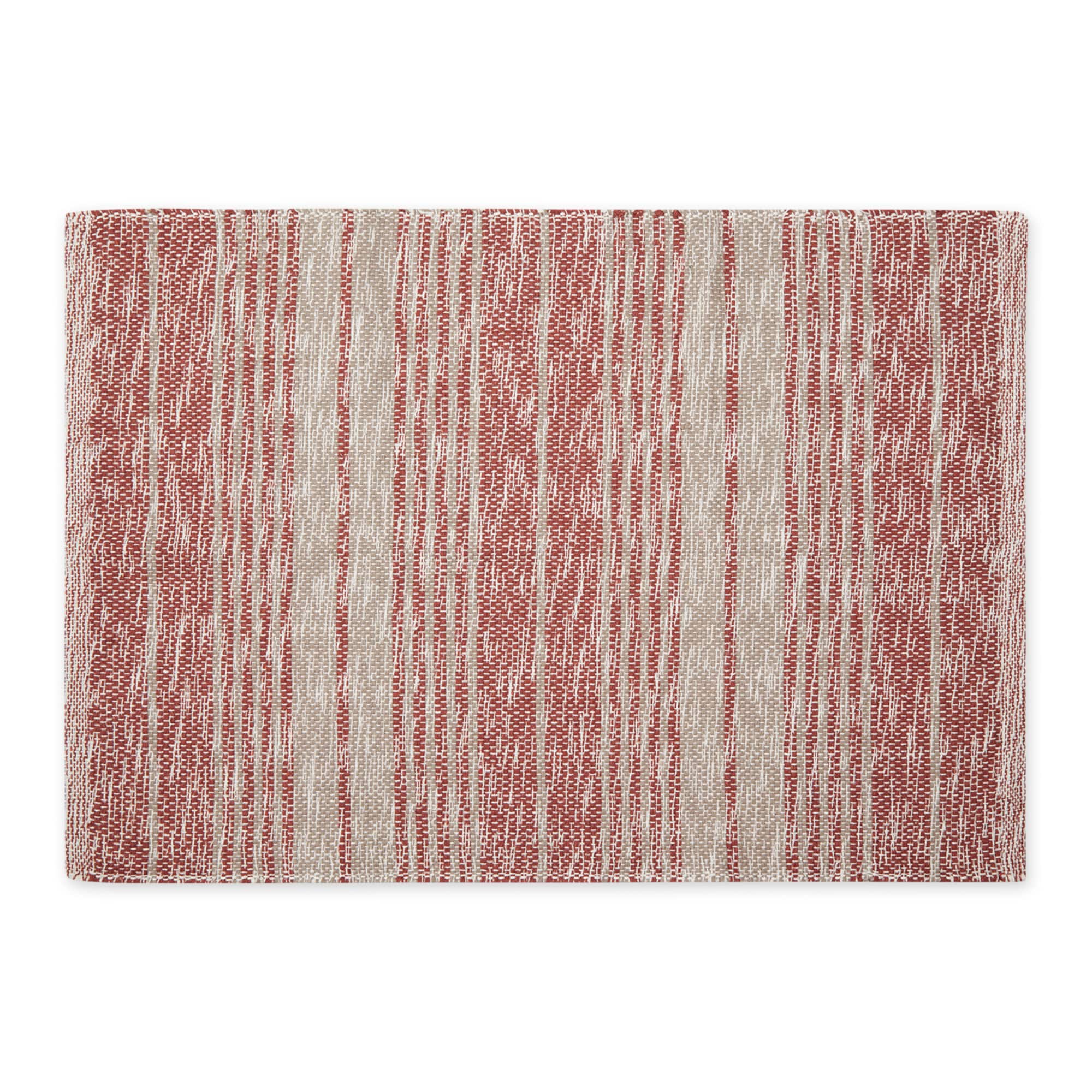 DII® Variegated Stripe Handwoven Recycled Yarn Rug
